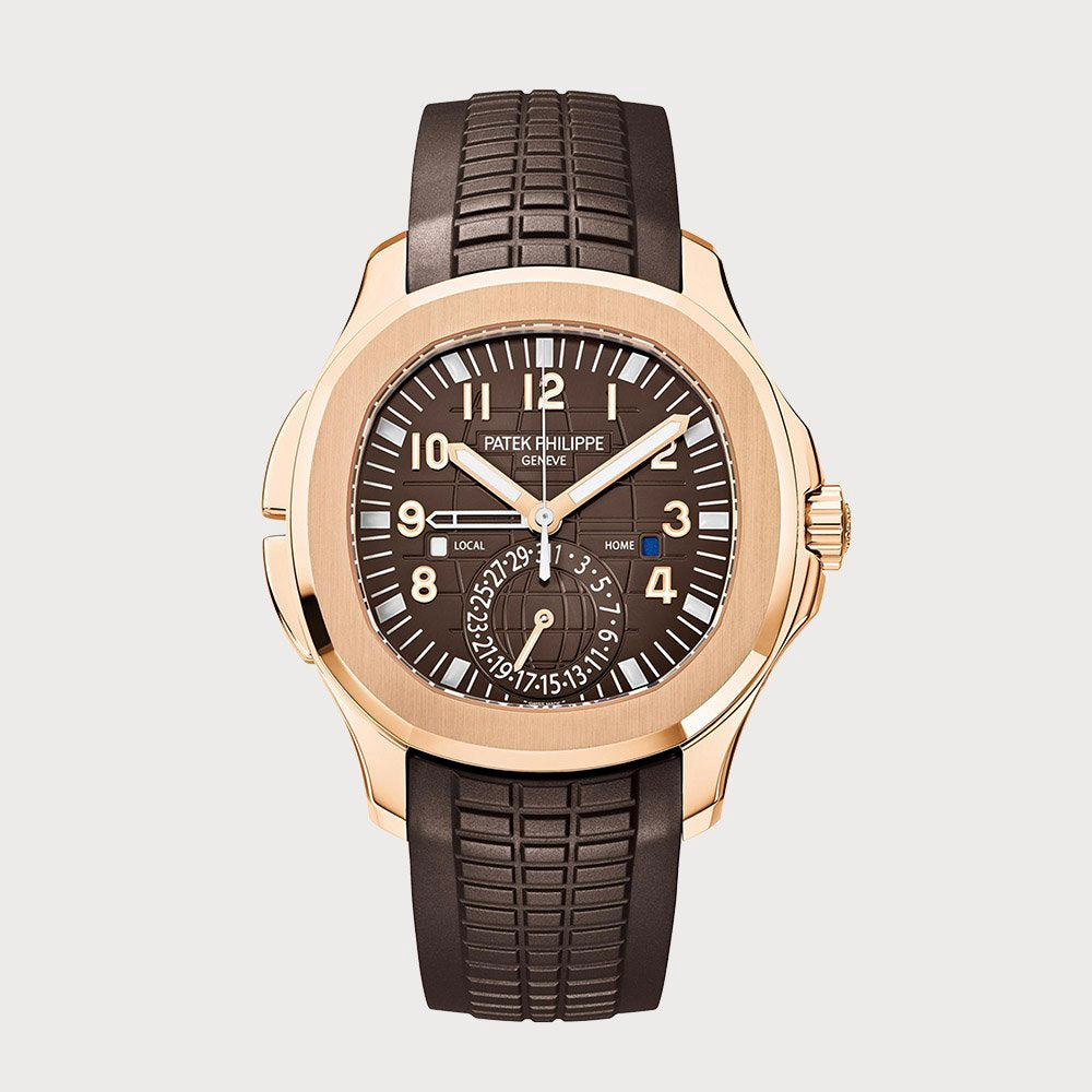 Patek Philippe Aquanaut Travel Time In Rose Gold