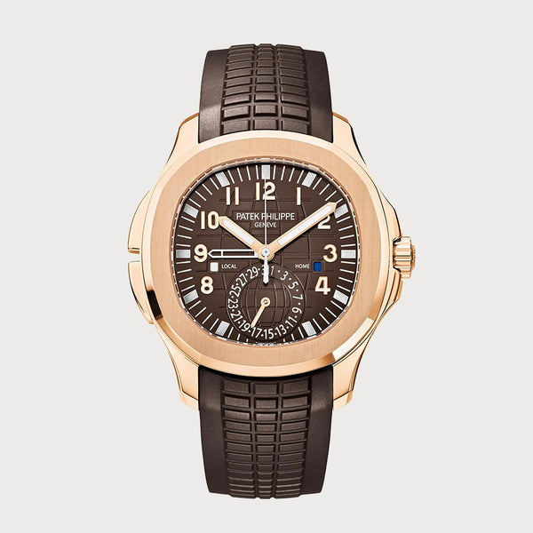 Patek Philippe Aquanaut Travel Time In Rose Gold