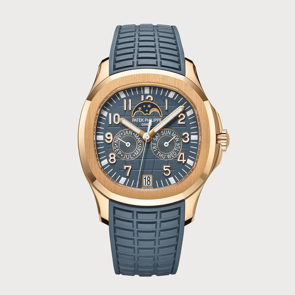 Patek Philippe Aquanaut Luce Annual Calendar In Rose Gold With Blue Dial