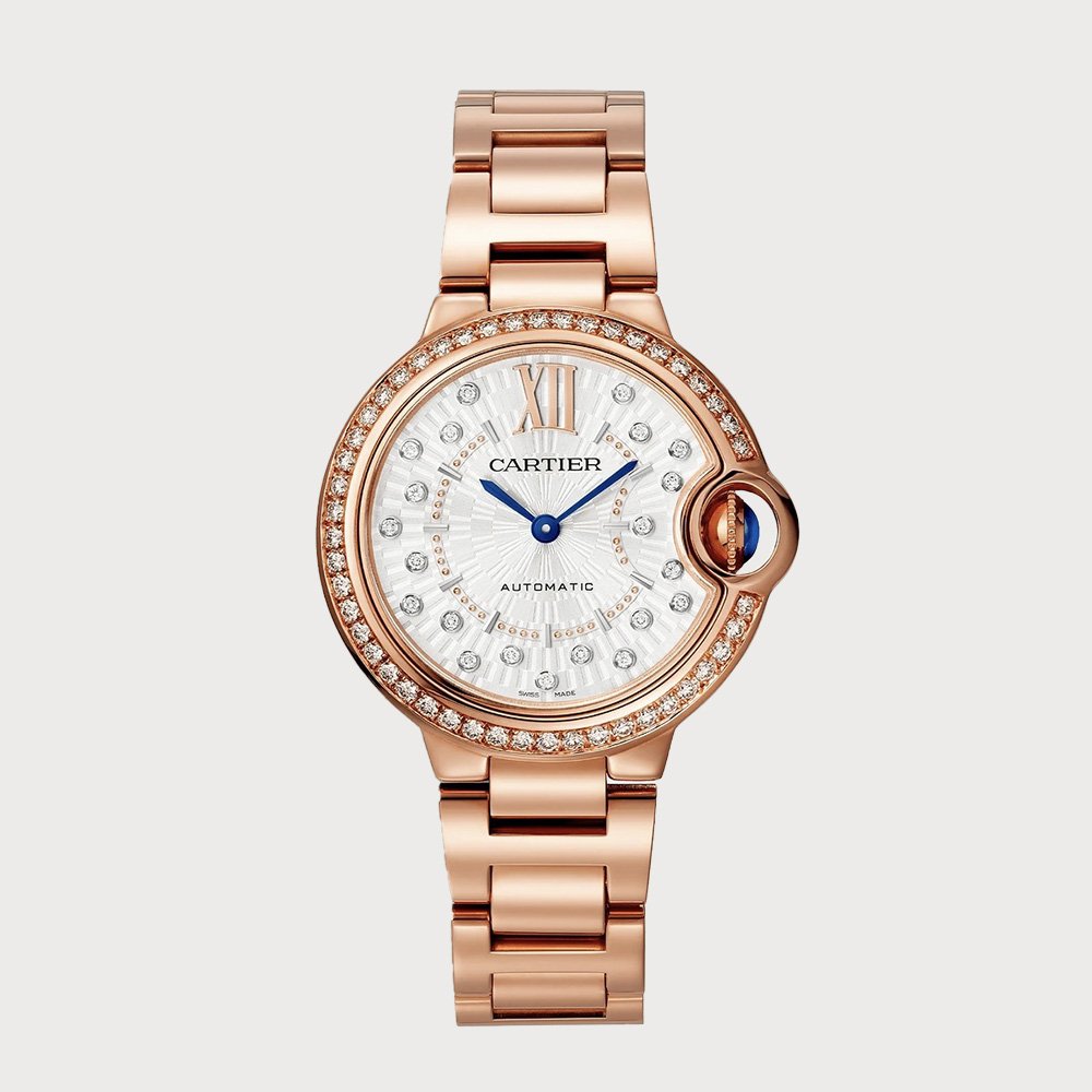 Cartier Ballon Bleu 33mm Diamond Set In Rose Gold