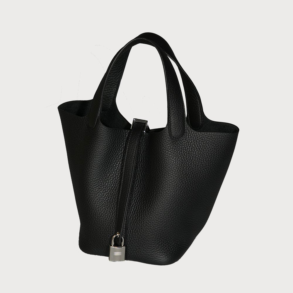 Hermès Picotin Lock 18 Black With Palladium Hardware In Taurillon Clemmence