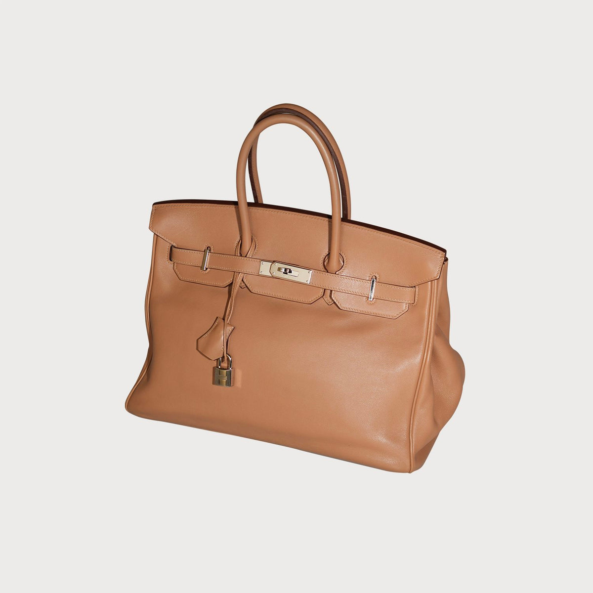 Hermès Birkin 35 Biscuit With Palladium Hardware In Swift Leather