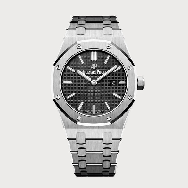 Audemars Piguet Royal Oak 33 Quartz In Stainless Steel With Black Dial