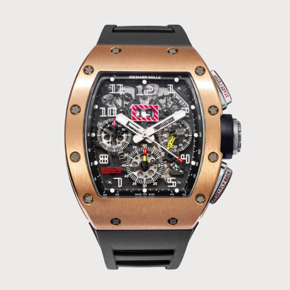 Richard Mille Rm011 Felipe Massa Flyback Chronograph In Rose Gold