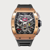 Rm011 Felipe Massa Flyback Chronograph In Rose Gold