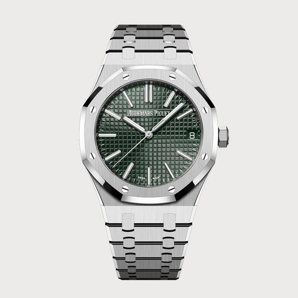 Audemars Piguet Royal Oak 41 With Green Dial In Steel