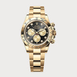Daytona In Yellow Gold With Black Sundust Diamond Dial