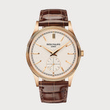 Calatrava With White Dial In Rose Gold