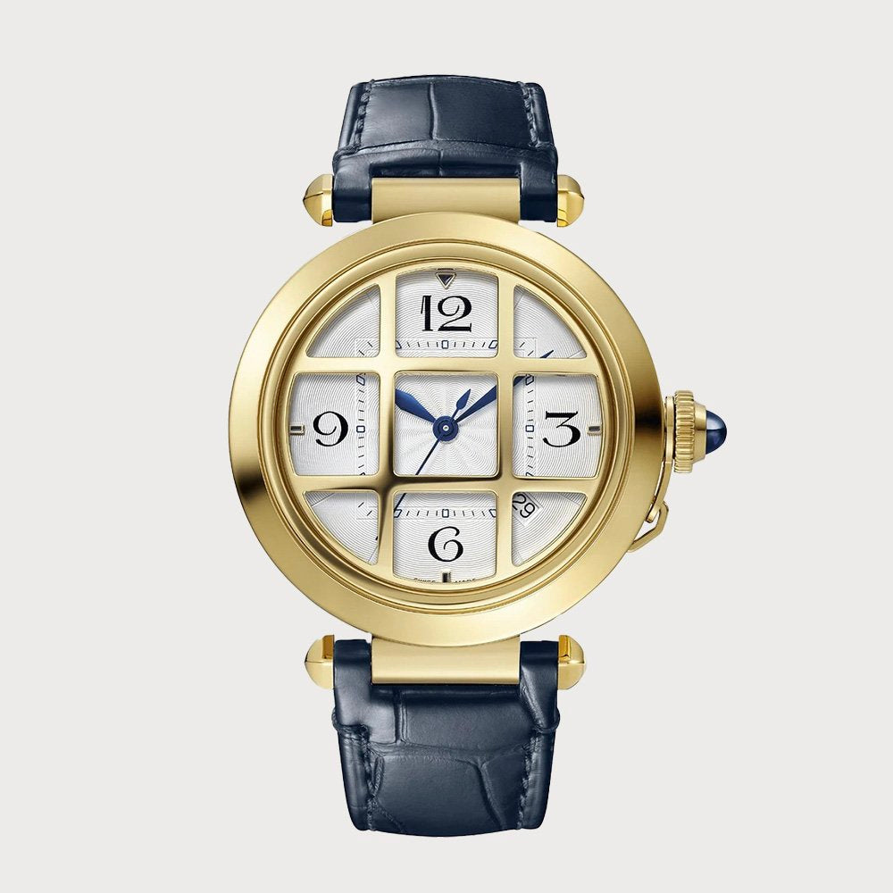 Cartier Pasha Grille 41mm In Yellow Gold With White Dial
