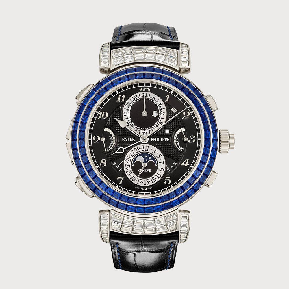 Patek Philippe Grandmaster Chime Grand Complication Haute Joaillerie With Baguette Diamonds & Baguette-Cut Blue Sapphires