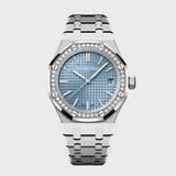 Royal Oak 37 Stainless Steel With An Ice Blue Dial & Diamond Bezel