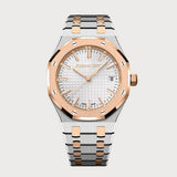 Royal Oak 34 In Rose Gold & Stainless Steel With White Dial