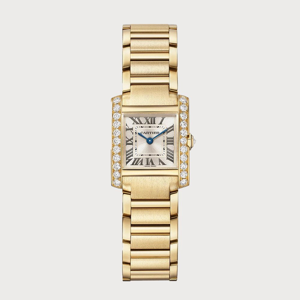 Cartier Tank Française Small Diamond Set In Yellow Gold