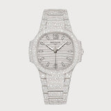 Ladies Nautilus Diamond Set In White Gold