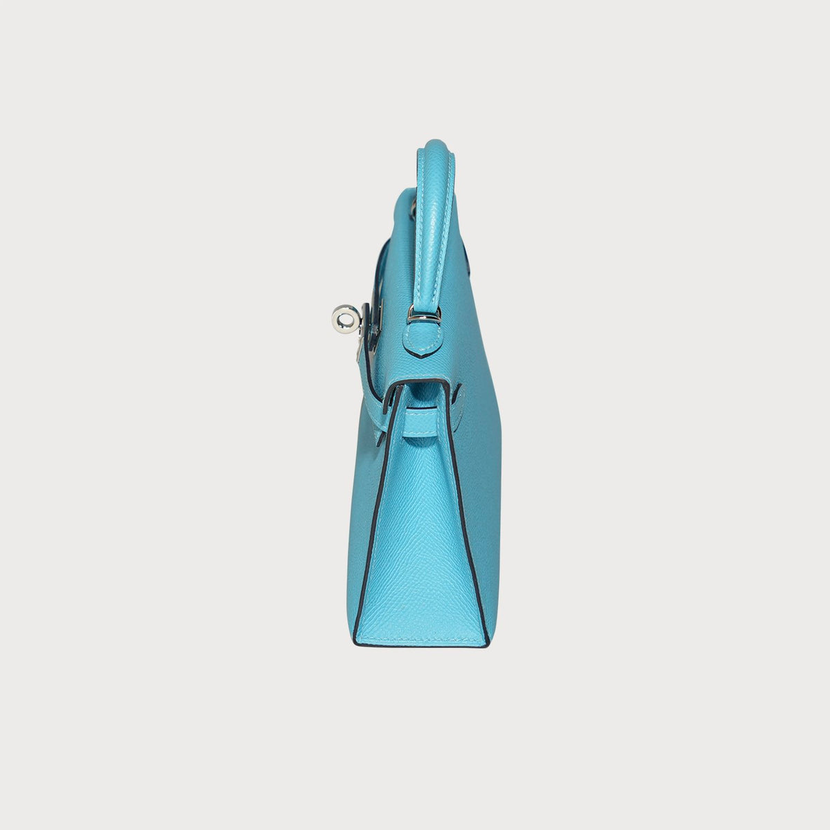 Hermès Mini Kelly 20 Blue Paradise (Baby Blue) Palladium Hardware In Epsom Leather - view 9