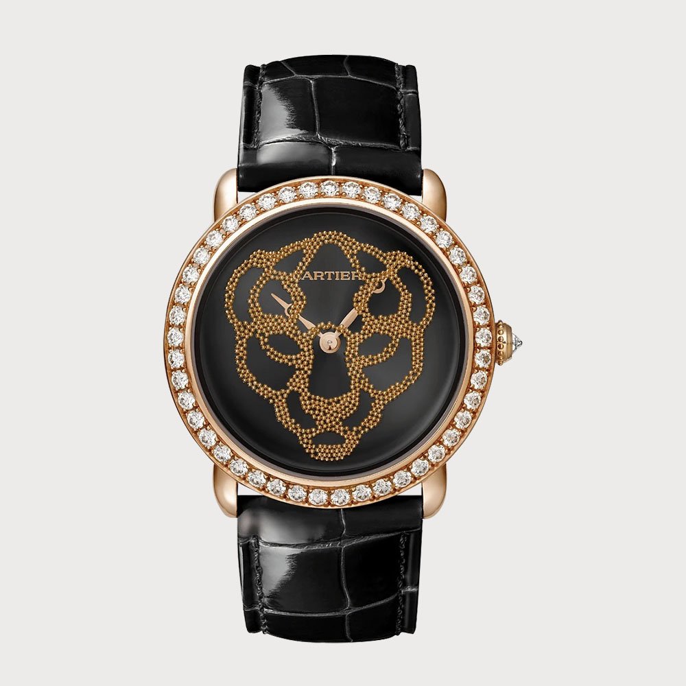 Cartier Révélation D'une Panthère 37mm Diamond Set With Black Lacquer Dial