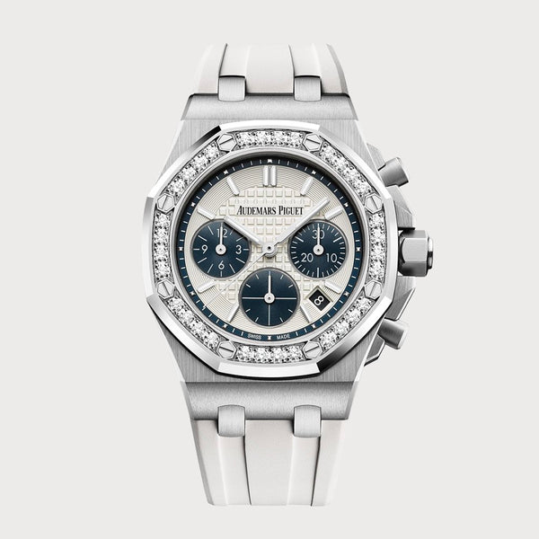 Audemars Piguet Royal Oak Offshore Chronograph Diamond Set On Steel With White Dial