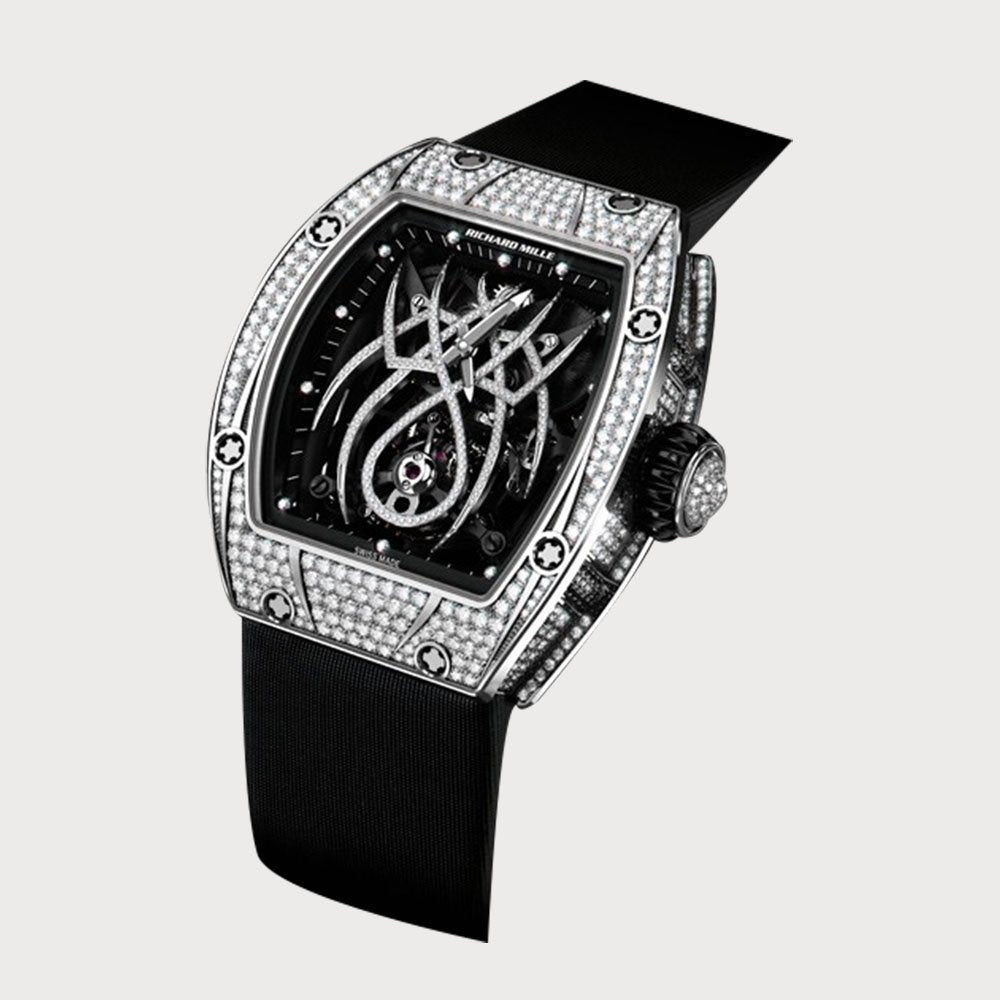 Richard Mille Rm19-01 Spider Tourbillon Diamond Set In White Gold