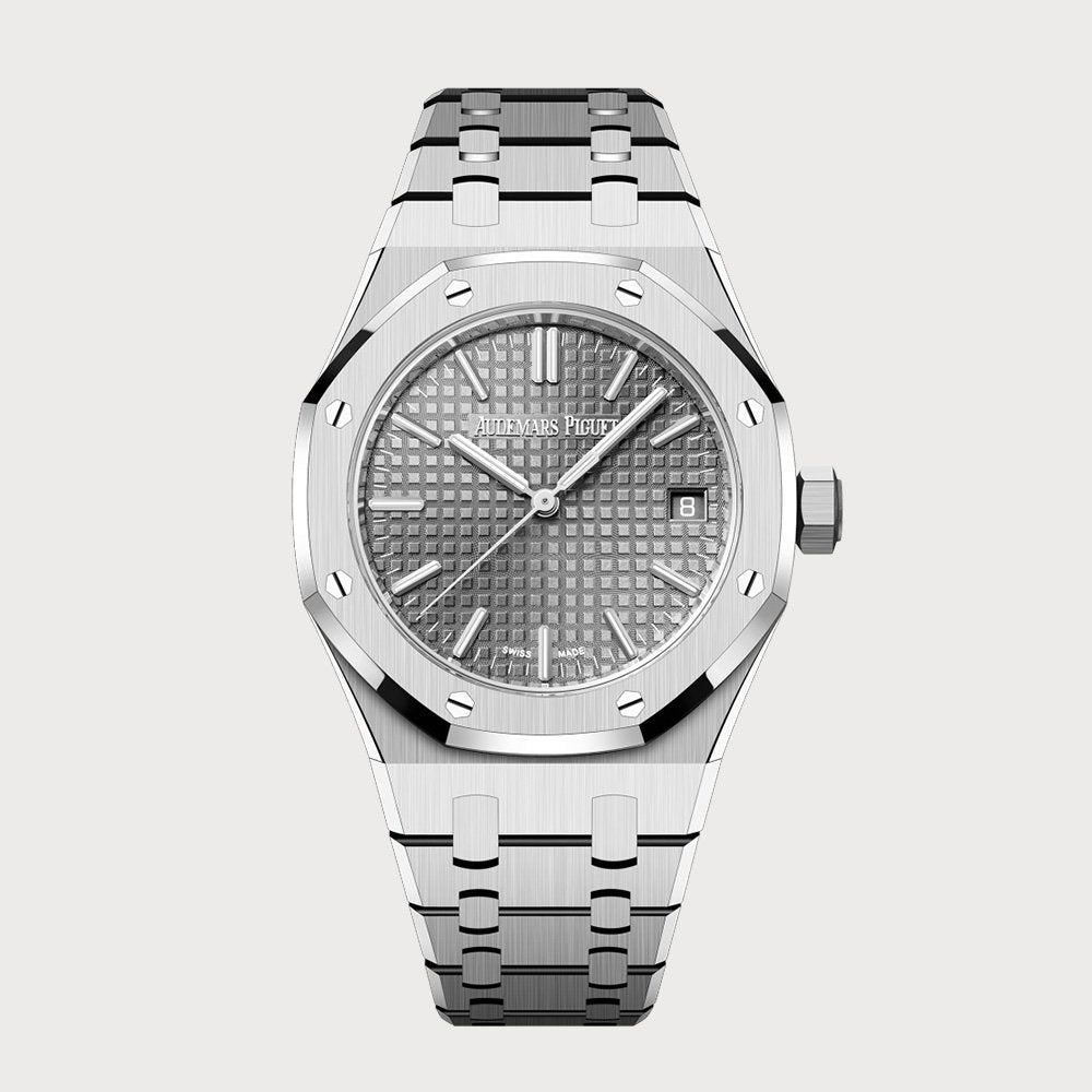 Audemars Piguet Royal Oak 37 Stainless Steel With A Grey/ Rhodium Dial