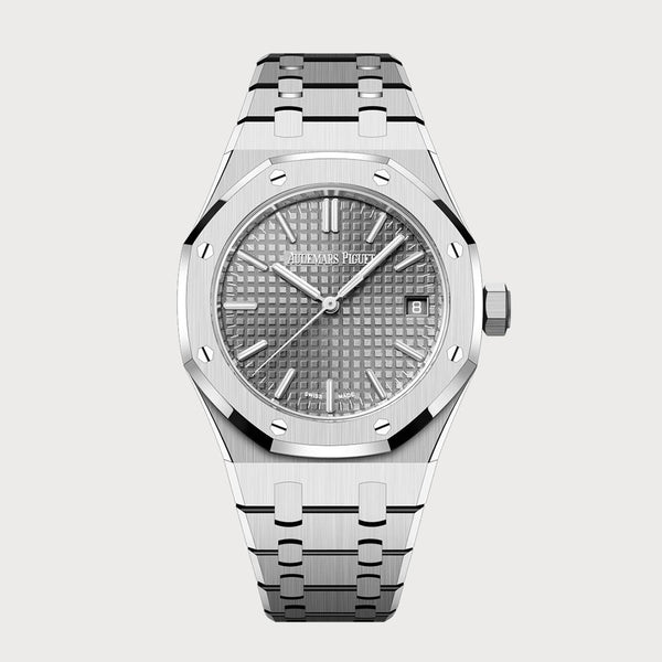 Audemars Piguet Royal Oak 37 Stainless Steel With A Grey/ Rhodium Dial