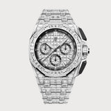 Royal Oak Offshore Chronograph Full Baguette Diamond Set On White Gold With Diamond Dial