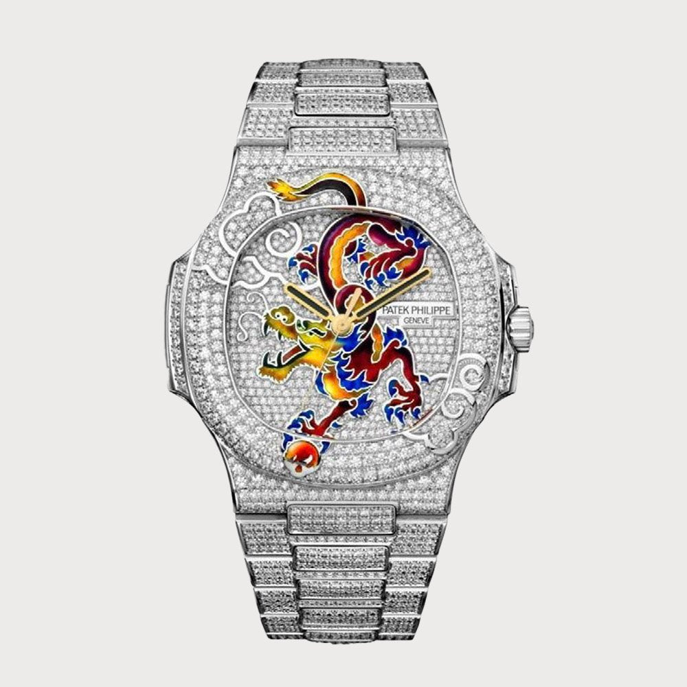 Patek Philippe Nautilus Dragon Diamonds & Enamel Set