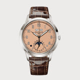 Minute Perpetual Calendar With Salmon Dial In White Gold