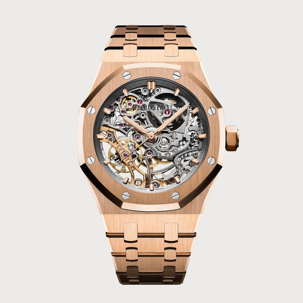 Audemars Piguet Royal Oak 37 Double Balance Wheel Skeleton In Rose Gold