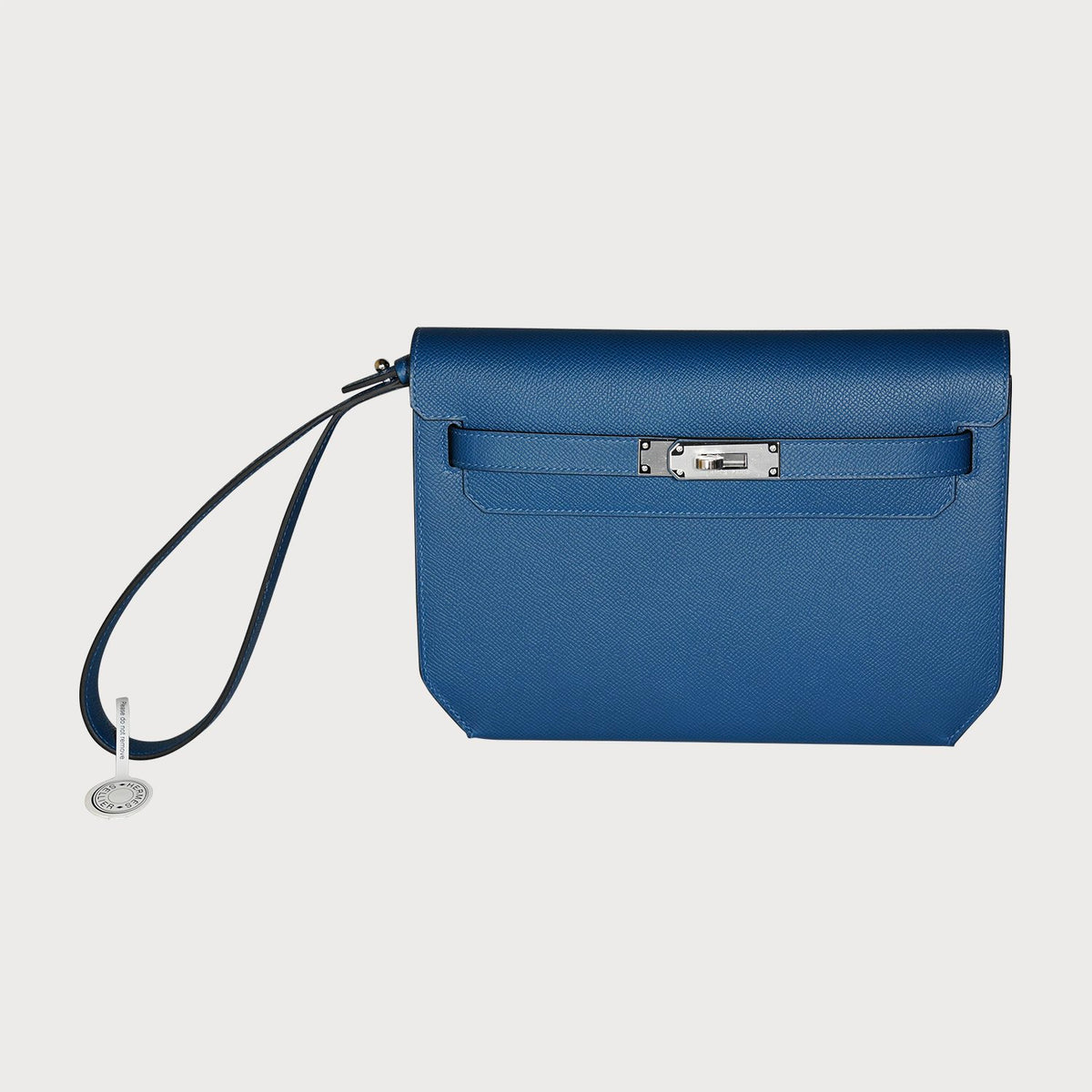 Hermès Kelly Depeche 25 Deep Blue With Palladium Hardware In Epsom Leather - view 2