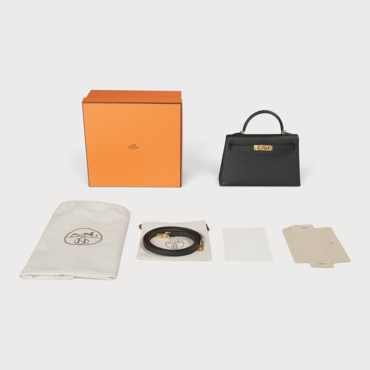 Hermes Mini Kelly 20 Noir GHW
