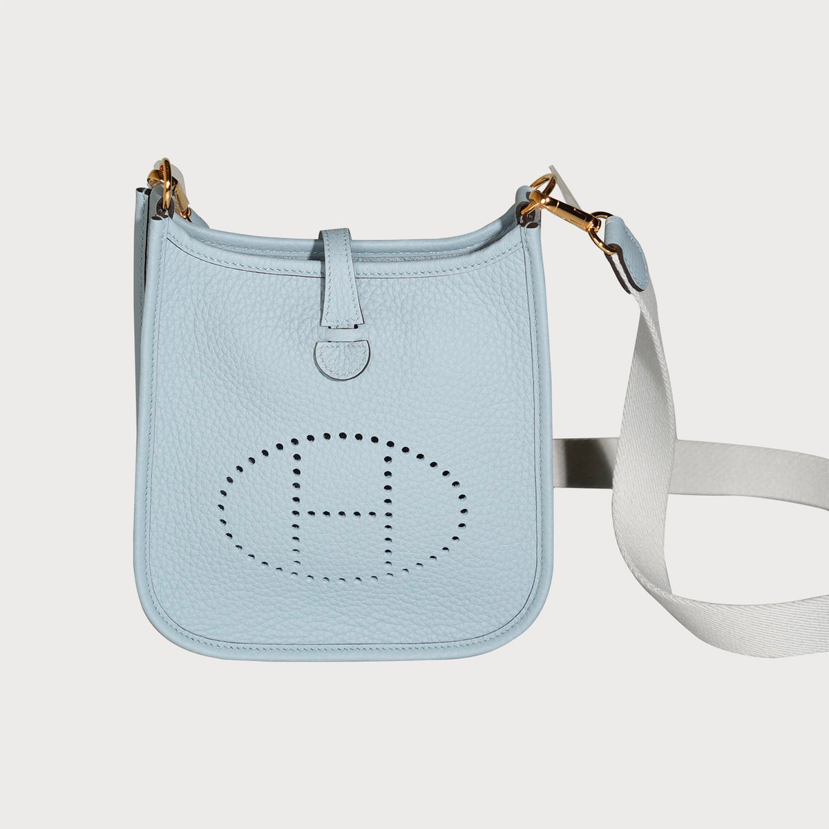 Hermès Evelyne 16 Baby Blue With Gold Hardware In Clemmence Leather - view 8