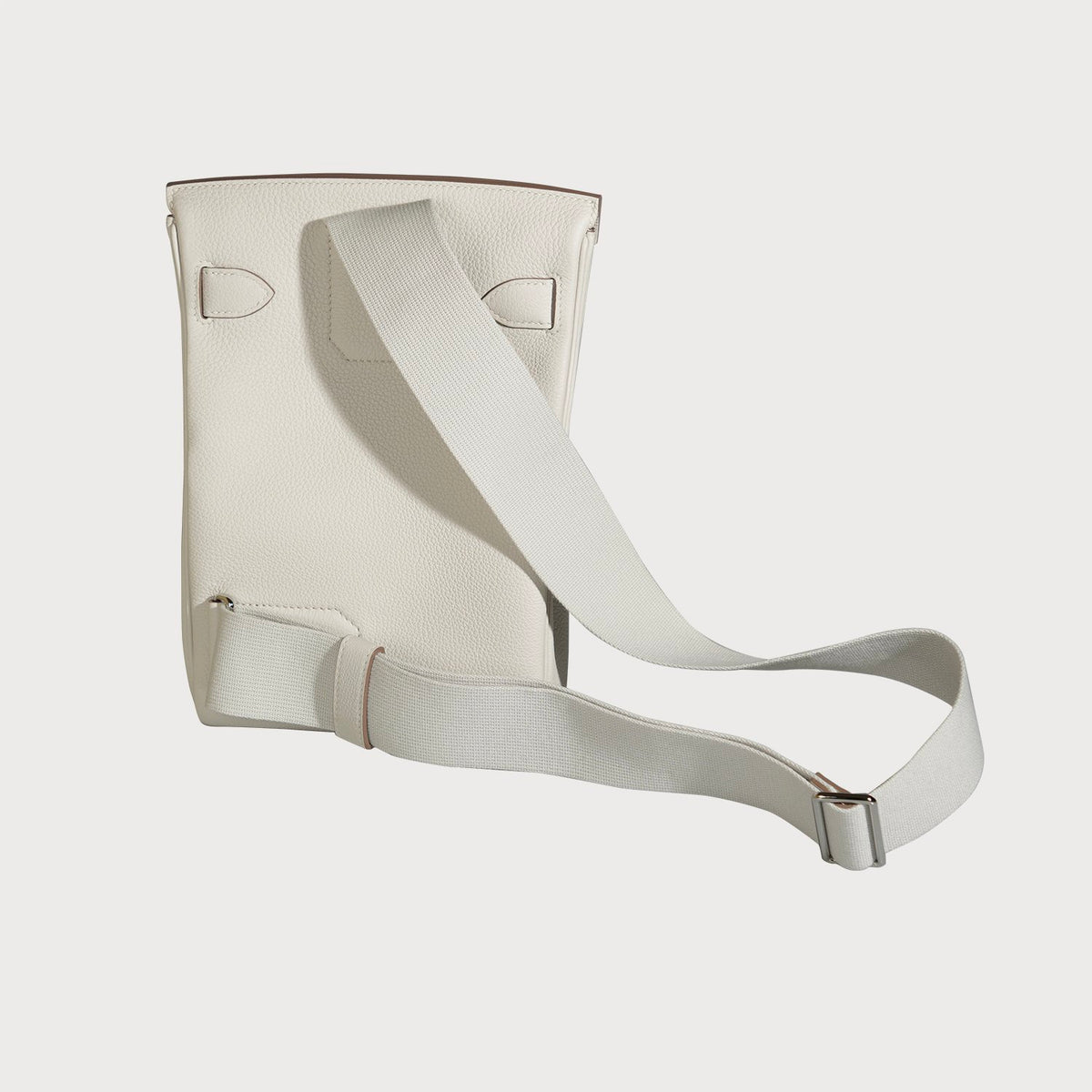 Hermès Hac A Dos Pm White/ Gris Pale With Palladium Hardware In Togo Leather - view 4