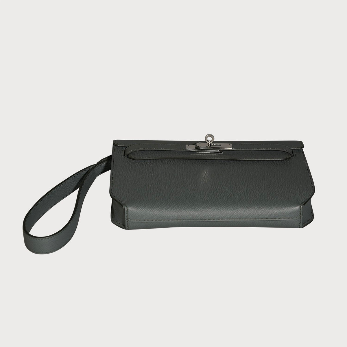 Hermès Kelly Depeche 25 Grey With Palladium Hardware In Epsom Leather - view 13