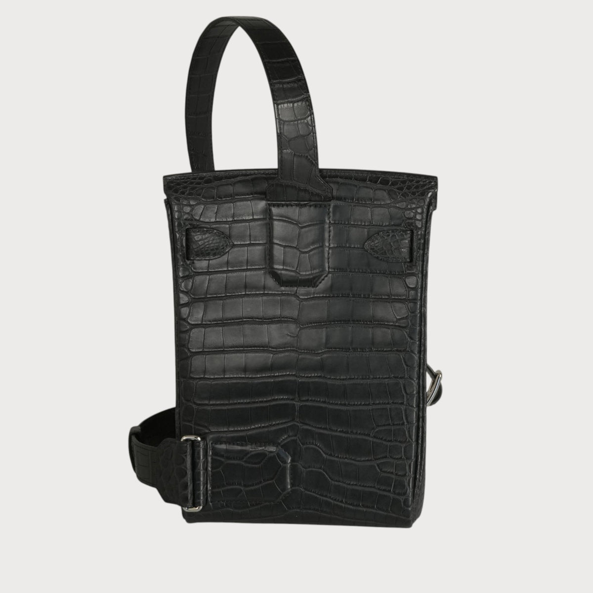 Hermès Hac A Dos Pm Alligator Matte Black Phw - view 3