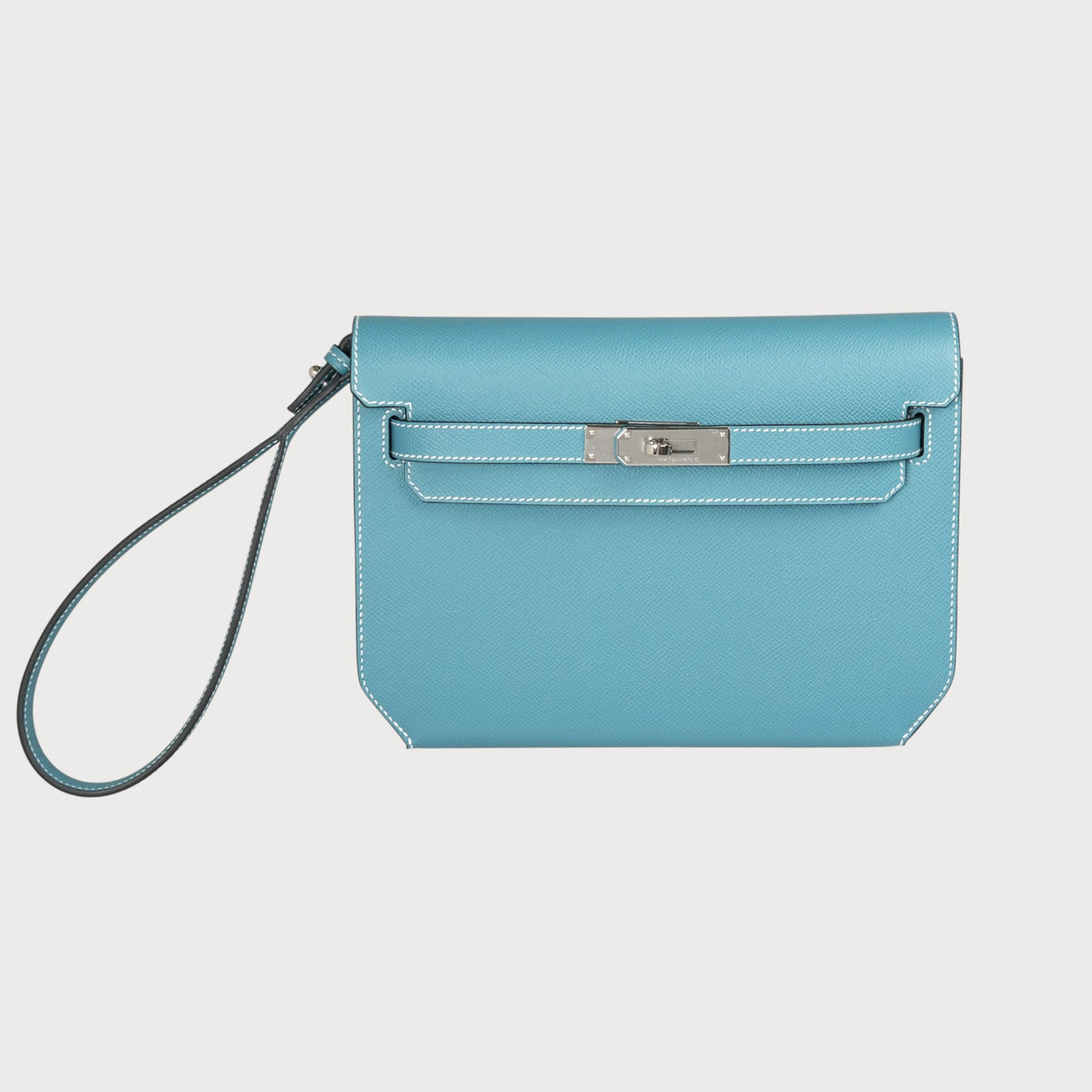 Hermès Kelly Depeches 25 Blue Jean Phw Epsom - view 2