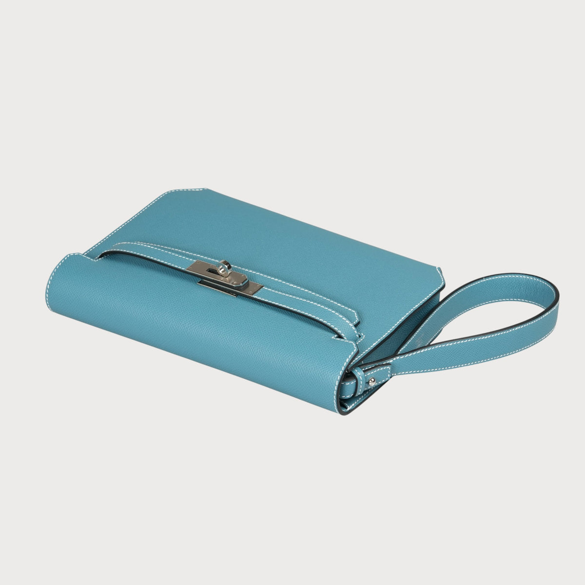 Hermès Kelly Depeches 25 Blue Jean Phw Epsom - view 7