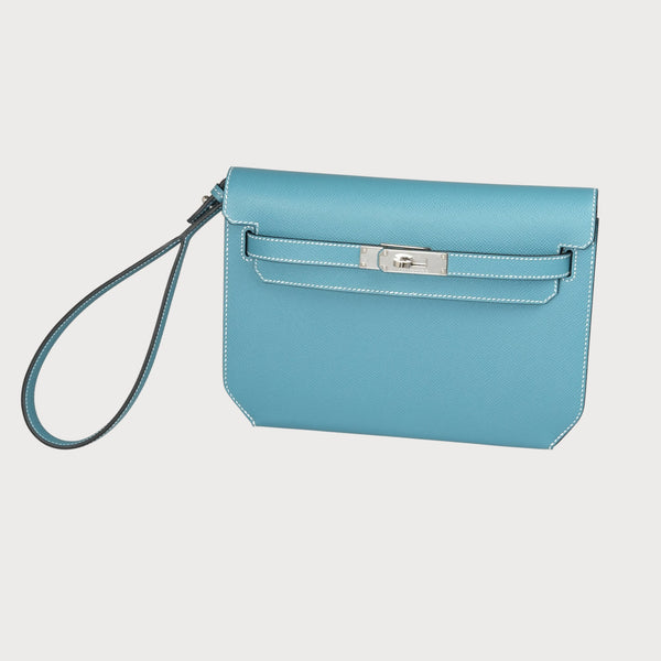 Hermès Kelly Depeches 25 Blue Jean Phw Epsom