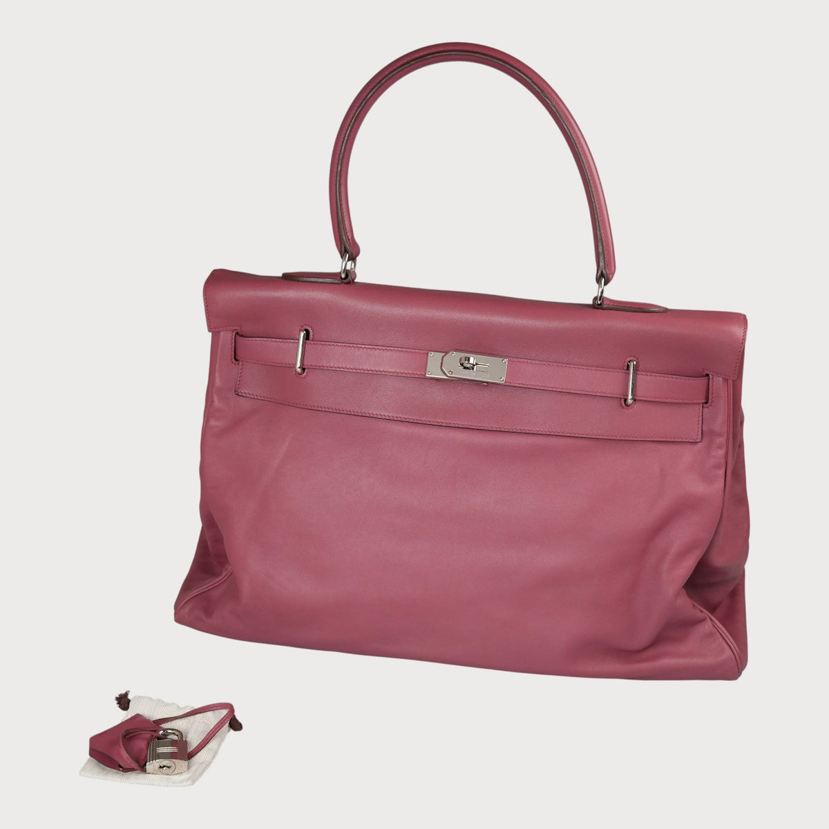 Hermès Kelly 50 Relax Bordeaux Red Phw Swift - view 10