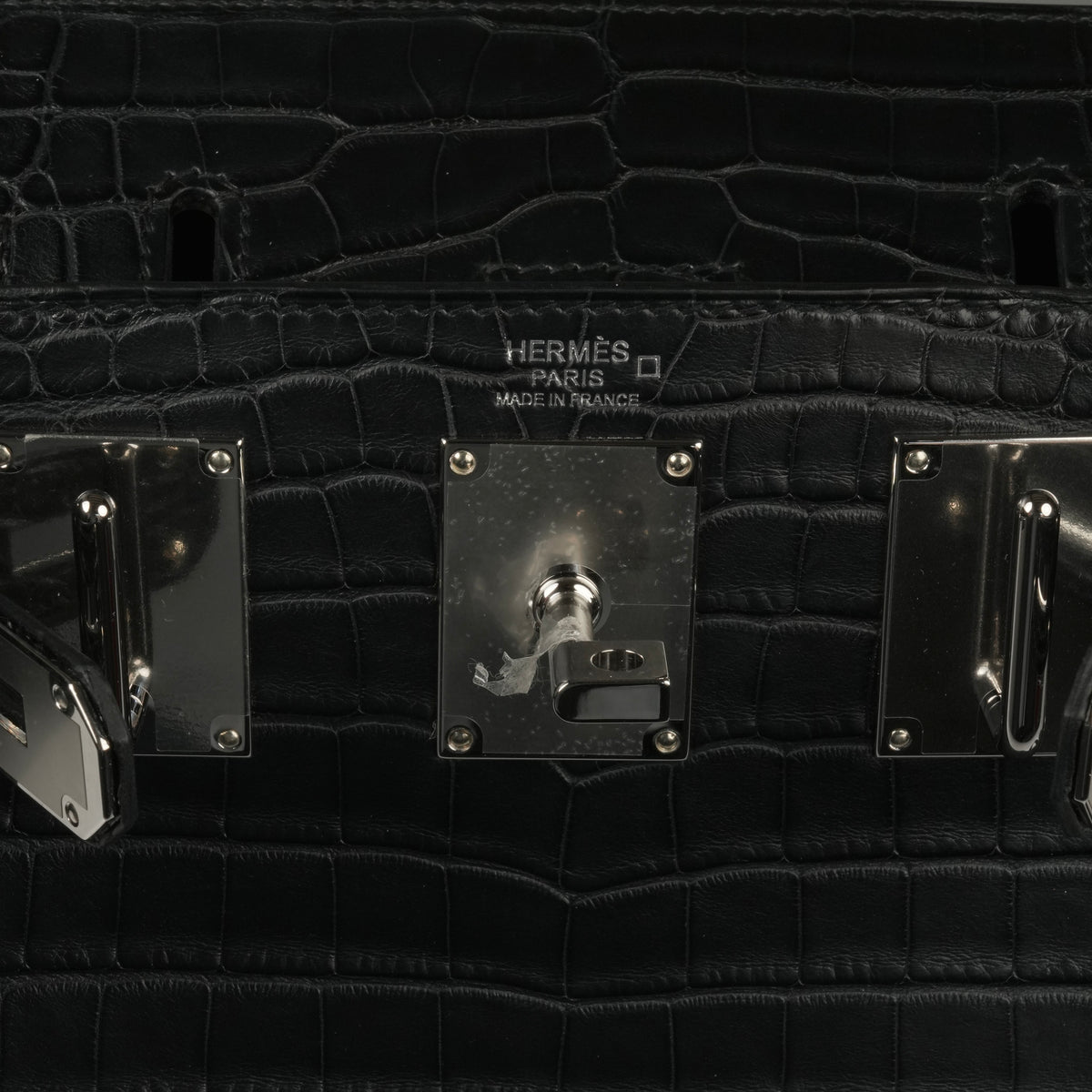 Hermès Hac A Dos Pm Alligator Matte Black Phw - view 7