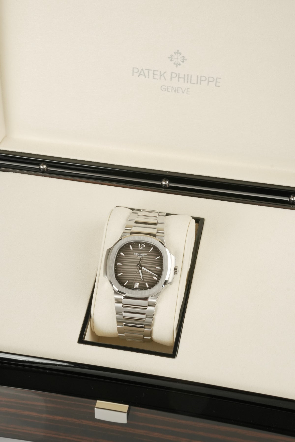 Ladies Nautilus Gray Opaline In Stainless Steel