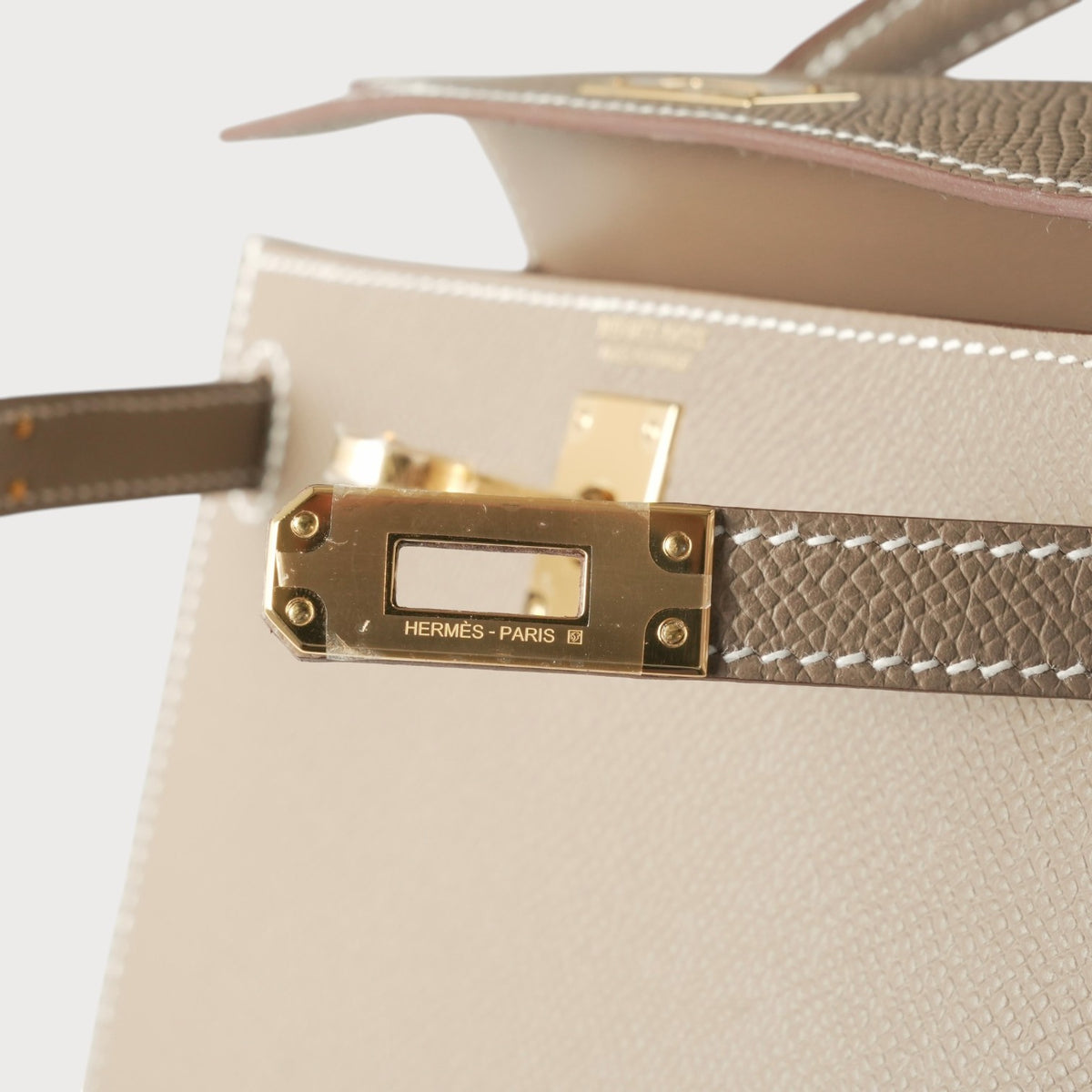 Hermès Mini Kelly 20 Etoupe Ghw Epsom - view 9
