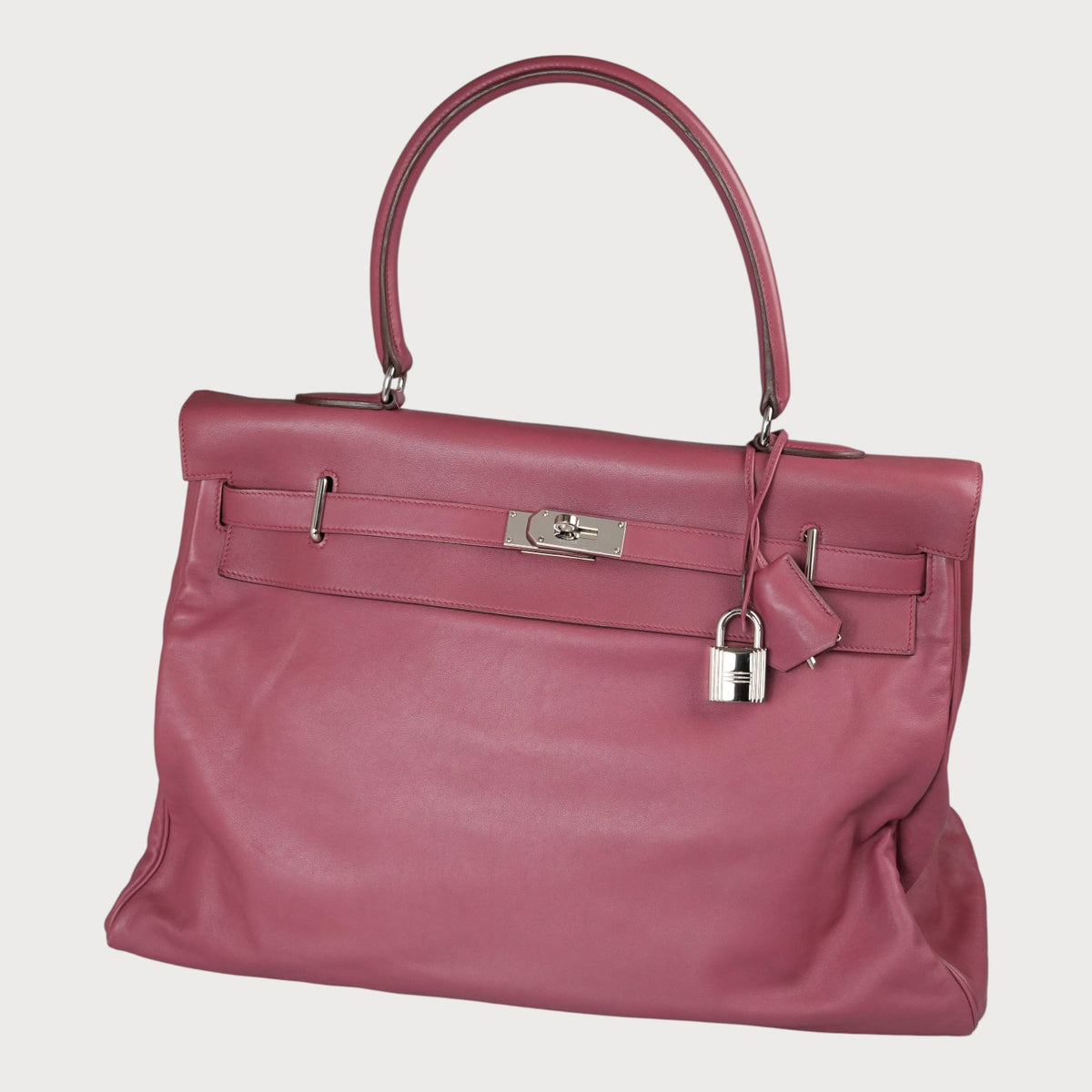 Hermès Kelly 50 Relax Bordeaux Red Phw Swift - view 15