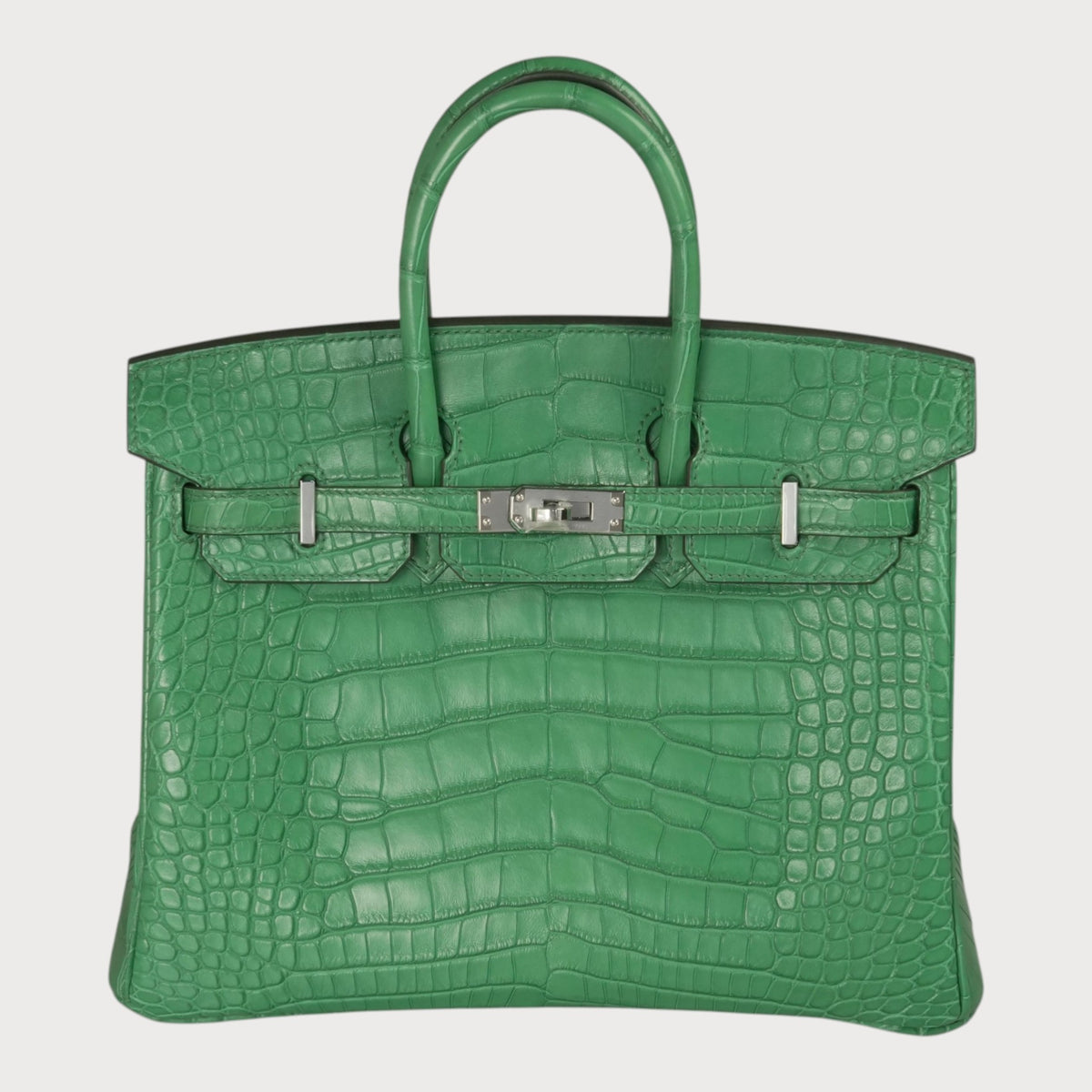 Hermès Birkin 25 Matte Crocodile Cactus Phw - view 3