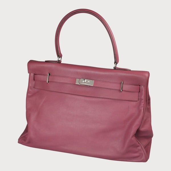 Hermès Kelly 50 Relax Bordeaux Red Phw Swift