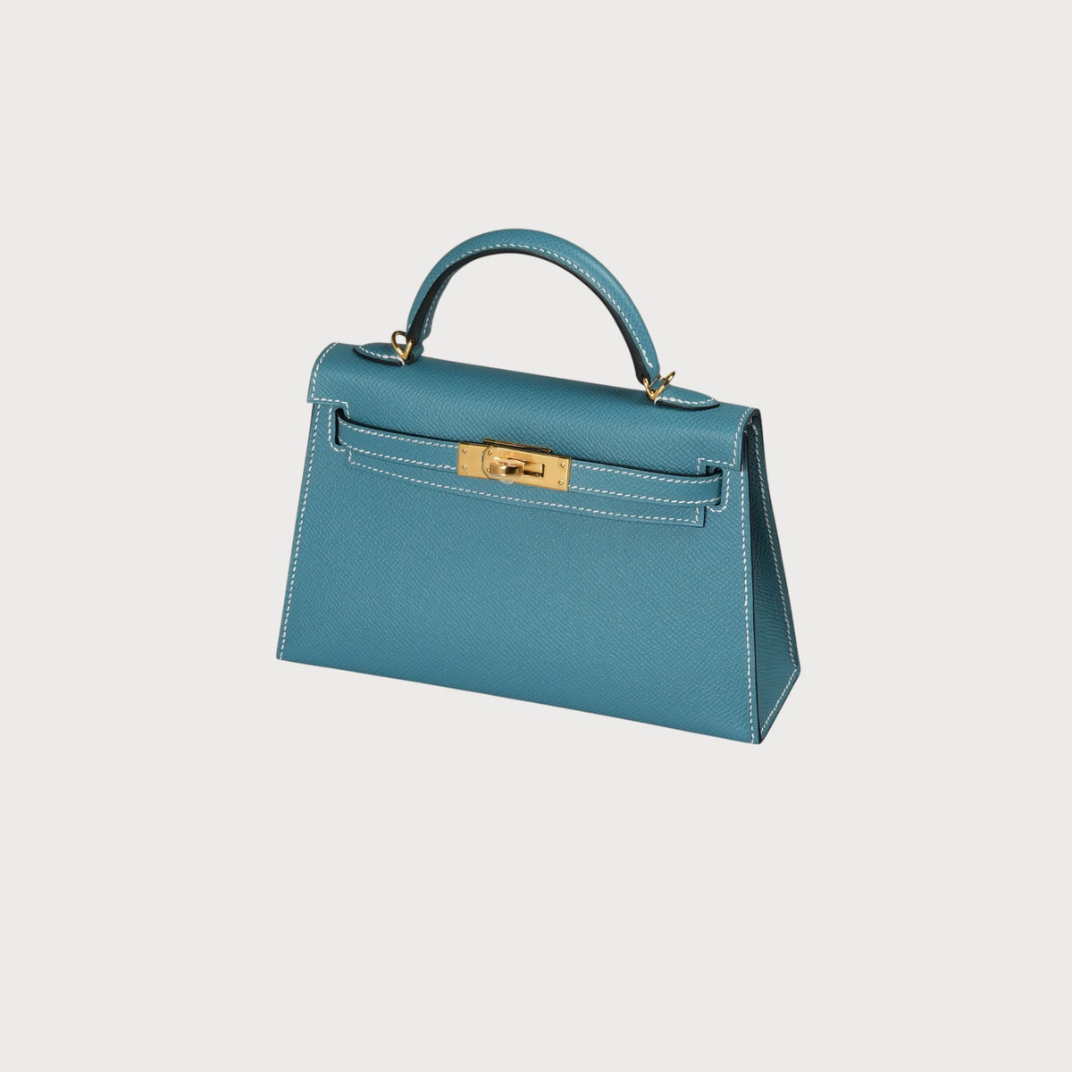 Hermès Mini Kelly 20 Blue Jean Ghw Epsom