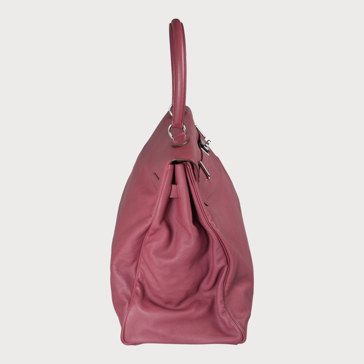Hermès Kelly 50 Relax Bordeaux Red Phw Swift - view 12