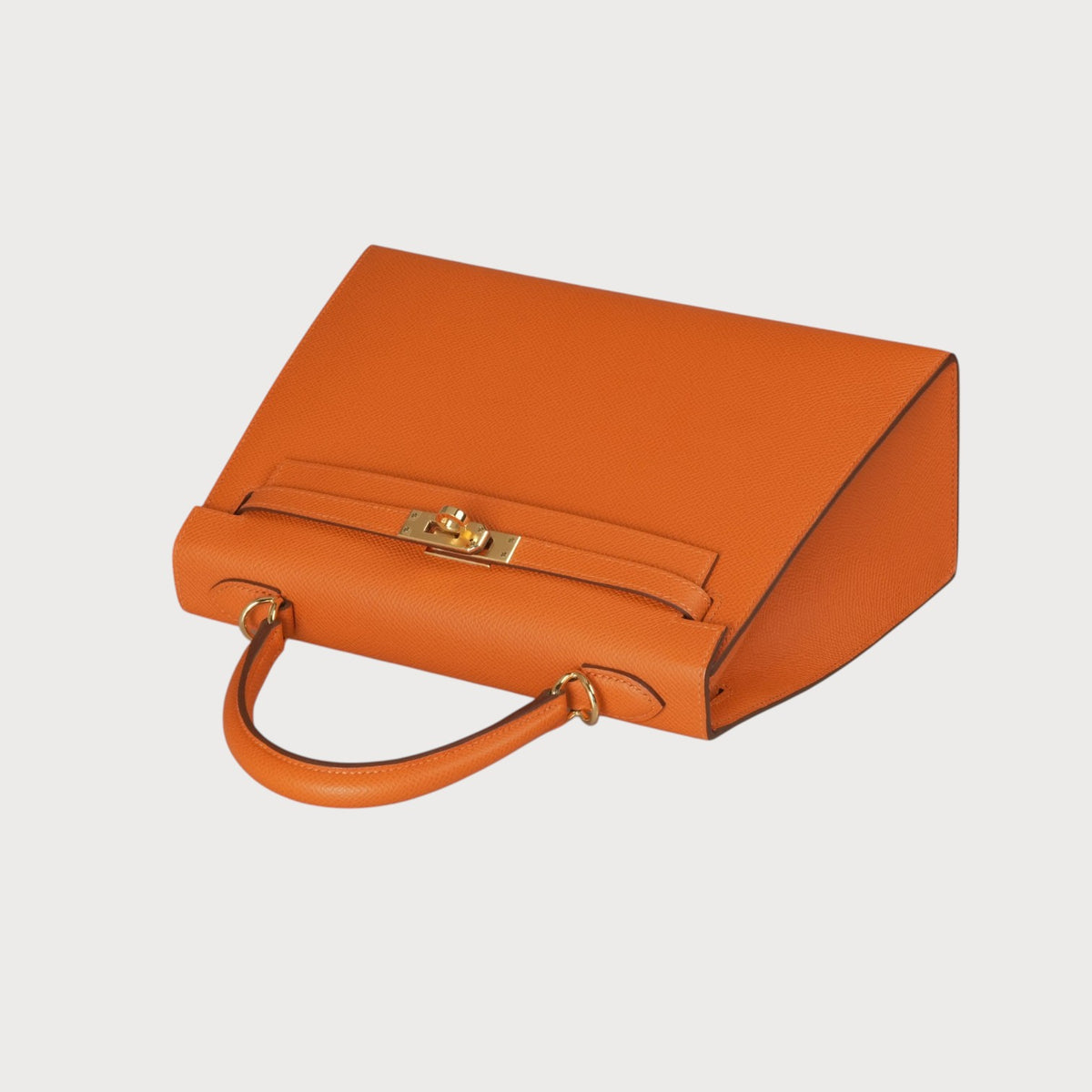 Hermès Kelly 25 Orange Ghw Epsom - view 8