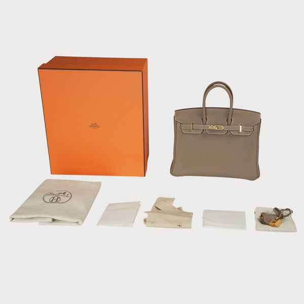 Birkin 25 Etoupe Ghw Togo