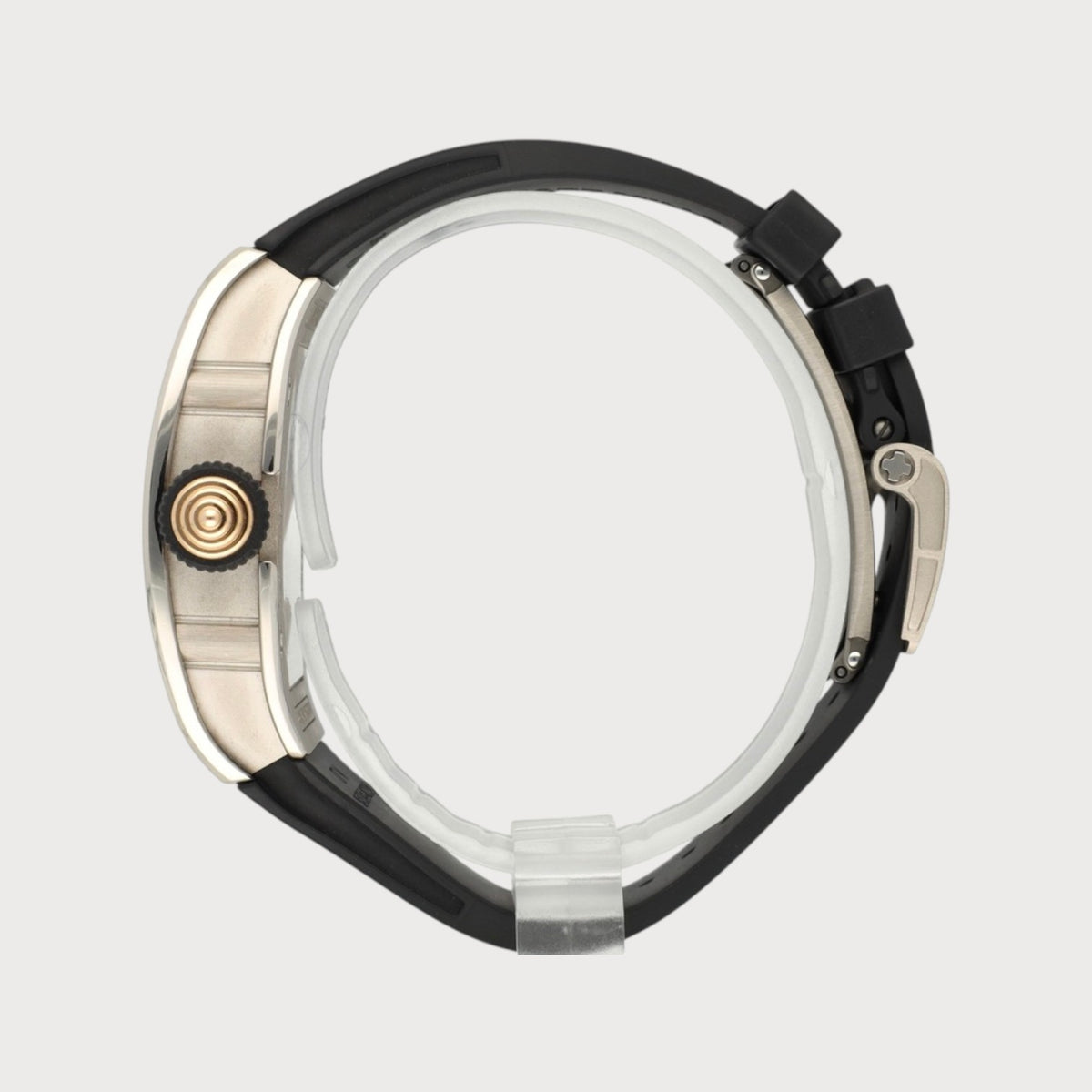 Rm07-01 Plain White Gold Red Lips Diamond Dial