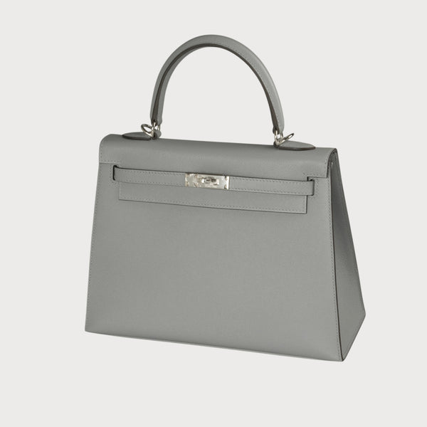 Kelly 25 Gris Pantin Phw Veau Madame
